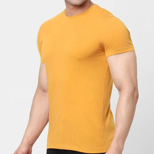 เสื้อยืดคอตตอนผู้ชายทรงบ็อกซี่ ฟิตปกติ ผ้าเจอร์ซีย์เนื้อหนา คอกลม สกรีนโลโก้ได้ ออกแบบสีพื้น แห้งเร็ว ระบายอากาศได้ดี ขายส่ง - Product Image 5