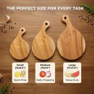 Planche à découper en bois avec support, en acajou massif, robuste et épaisse, pour la préparation des légumes et de la viande - Product Image 5