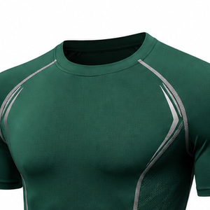 Ensemble de vêtements de sport pour homme, t-shirt de course, short athlétique, ensemble de gym, entraînement physique, léger, respirant, uni, été - Product Image 4