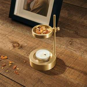 Lavie Creations LC-1304 Brûleur d'encens en métal, support pour bougies chauffe-plat, diffuseur de parfum, organique, longue durée, anti-odeur, spirituel - Product Image 5