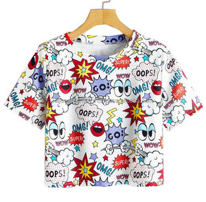 Camiseta de algodón personalizada OEM para mujer para Polo Estilos de cuello redondo Impresión digital Agujero Instalaciones de producción Bangladesh - Product Image 2