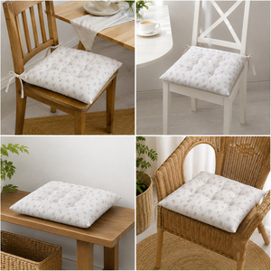 Coussin de chaise avec attaches, coussin d'assise épais en peluche pour chaises de salle à manger, coussins de chaise de cuisine antidérapants pour un meilleur confort - Product Image 3