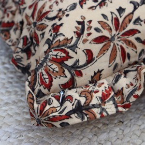 Best Handmade Bohemian Cotton <b>Pillow</b> Covers Luxury Indian Block Print Frill Cushion Cover Floral <b>Throw</b> Raffle Customizable - Product Image 4