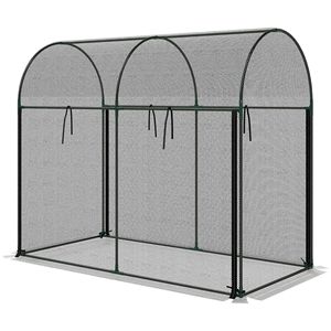 Rete da Giardino 1,8m x 0,9m x 1,5m, Grande Tenda di Protezione per Piante da Esterno con Porta con Cerniera, Nera - Product Image 1