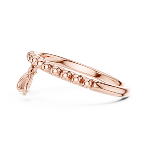 Ensemble de bagues pour femme en or rose 18 carats plaqué rhodium, avec breloques cœur et diamants de laboratoire minimalistes, pour fiançailles, soirée, Saint-Valentin, cadeau glamour - Product Image 3