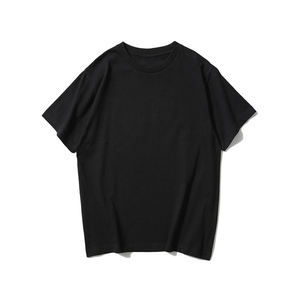T-shirt uni 100 % coton pour homme, en jersey doux, à manches courtes, col rond, respirant, confortable, style streetwear décontracté, pour la vente en gros - Product Image 1