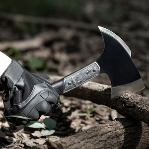 Hatchet With Carbon Steel Blade Black <b>Handle</b> For Firewood Splitting - Product Image 2