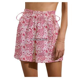 Shorts de week-end en pur coton imprimé à la main, 100 % coton, avec cordon de serrage, imprimé Paisley, faits sur mesure - Product Image 4