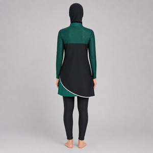 Wholesale Women Modest <b>Burkini</b> Set High Quality Full Coverage Muslim <b>Swimwear</b> Quick Dry Breathable Solid Casual Custom - Product Image 6