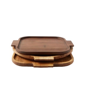 New Arrival Premium Wooden Tray Set Beaded Edge Square Serving Platters Kitchen Dining Home Decor Organizer Tray Set - Product Image 1