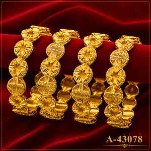 Bracelets classiques en laiton plaqué or 14 carats avec perle pour femmes, bijoux de mariage A-43218 - Product Image 6