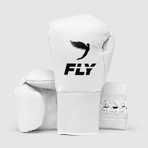 Guantes de Boxeo Blancos Personalizados de Cuero Vacuno Genuino de Alta Calidad OEM para Entrenamiento de Boxeo y Gimnasio - Product Image 1