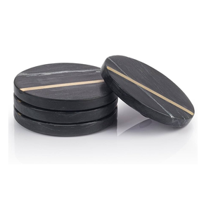 Modern Marble <b>Table</b> Coasters Eco-Friendly Durable Washable Natural Stone Set for Dining and Kitchen Use - Product Image 4