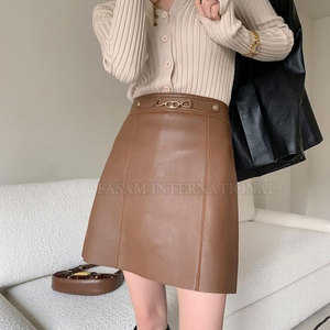 Faldas de Cuero para Mujer a Precio Razonable y Cómodo, Servicio OEM, Último Diseño en Faldas de Cuero para Mujer - Product Image 4