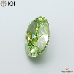 เพชร CVD ขนาด 2.00 กะรัต ผลิตในห้องปฏิบัติการ ได้รับการรับรองจาก IGI ทรงรี สำหรับเครื่องประดับระดับมาสเตอร์พีซ สีเขียวแฟนซีสดใส ความใสระดับ VS2 - Product Image 4