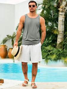 Camisetas sin mangas para hombre, chaleco muscular de punto, licra, poliéster, secado rápido, transpirable, ecológico, 220g, impresión digital, gimnasio, fitness, entrenamiento - Product Image 5