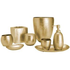 Brass Bathroom Set Luxury Hotel Home Washroom Countertop Soap <b>Holder</b> Tumbler <b>Toothbrush</b> Cup Design - Product Image 1