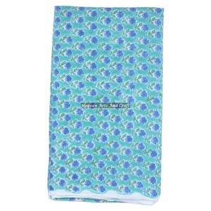 100% algodón bloque de mano impreso diseño Floral acolchado carpas Boho encanto tela colorida decoración del hogar artesanía vestidos gordos camisas - Product Image 1
