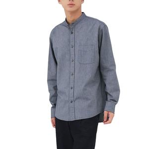 Camisa de Manga Larga para Hombre, 100% Algodón, Color Sólido, Antiarrugas, Transpirable, de Secado Rápido, Ecológica, Lisa, Teñida, de Punto Oxford - Product Image 3