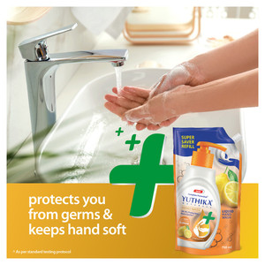 Yuthika Naturals 750ml pH équilibré citron nettoyant pour les mains 100% extraits naturels sous forme de gel - Product Image 5