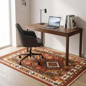 Tapis Kilim en Laine Tissé Main à Haute Demande, Couleur Unie Rouille Marron Orange, Antidérapant, Moderne, pour Usage Domestique et Commercial - Product Image 5