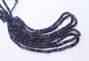 Cuentas facetadas de iolita natural de 4.5-7 mm, cuentas de piedras preciosas de iolita, cuentas facetadas de iolita para la fabricación de joyería. - Product Image 6