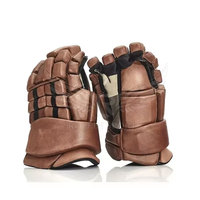 Gants de hockey sur glace respirants en cuir de palmier et nylon, haute sensibilité, doigts entiers, sangle de poignet réglable, fermeture à lacets, ajustement rapide, qualité supérieure