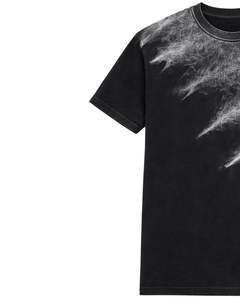 Black <b>White</b> Scratch Wash T <b>Shirt</b> <b>Men</b> Cotton Crew Neck <b>Short</b> <b>Sleeve</b> Abstract Dye Tee Streetwear Casual Summer OEM Wholesale Pro - Product Image 2