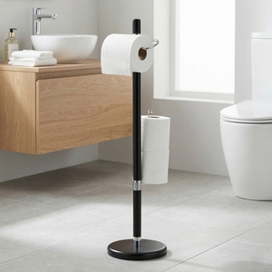 Support de papier toilette en acier thermolaqué réglable, design moderne, qualité OEM, pour la maison et l'hôtel, fabriqué à Taïwan - Product Image 1