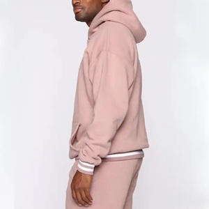 Conjunto Deportivo Casual para Hombre, Color Rosa, con Capucha, Manga Larga, Corte Regular, Bolsillos Laterales, Transpirable, de Algodón, para Otoño - Product Image 5