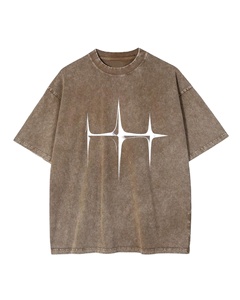 เสื้อยืดผ้าฝ้ายโอเวอร์ไซส์สำหรับผู้ชายทรงหลวมแขนสั้นพิมพ์ลายดิจิตอลสำหรับ2025 100% ออกแบบได้ตามต้องการ - Product Image 1