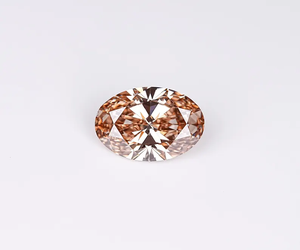 Diamant ovale de couleur champagne OM GEMS 3.10 CT, 12.10 x 8.30 mm, diamant cultivé en laboratoire, diamant de couleur fantaisie pour bijoux - Product Image 3