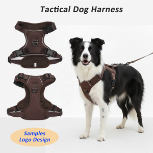 High Quality Adjustable Buckle Dog <b>Harness</b> Polyester Mesh Padded Pet Vest Comfortable for Walking Training Large Dogs - Product Image 1