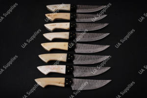 Cuchillo de carne ergonómico de acero de Damasco 15N20, forjado, con mango de hueso de camello, hoja de 4.5 pulgadas, diseño moderno para cocina y exteriores - Product Image 2