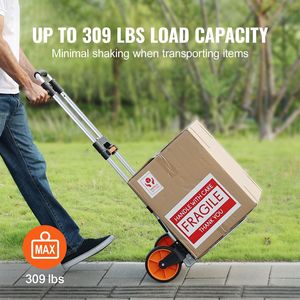 Carrello Portatile Pieghevole in Alluminio con Manico Telescopico, Capacità di Carico 135 kg, per Trasporto e Movimentazione - Product Image 6