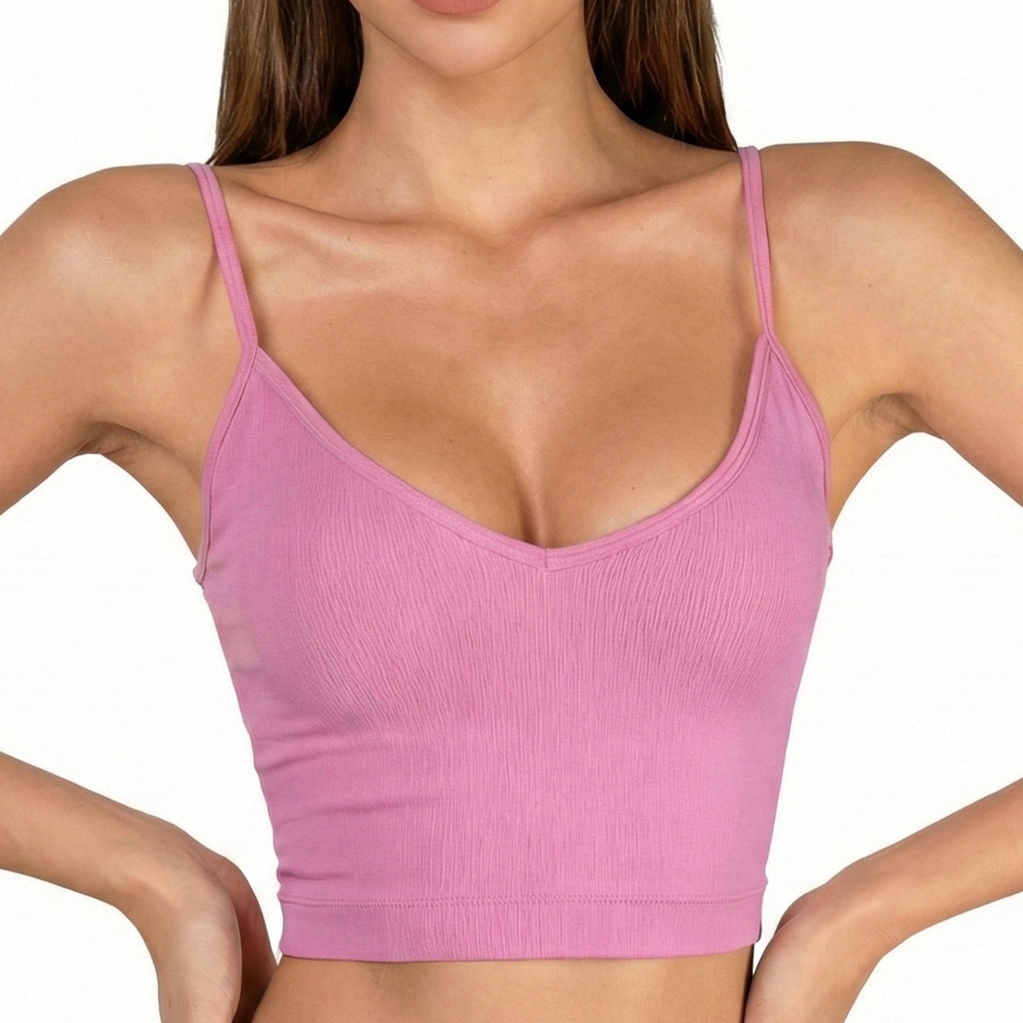 Seamless Ribbed Tank Top Sports Bra Women Four-Way Stretch Breathable Sweat-Wicking Yoga Crop Top Gym Fitness Workout Skinny Fit