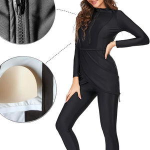 Maillots de bain musulmans pour femmes islamiques, hijab modeste, taille plus, ensemble 2 pièces, burkinis, séchage rapide, imperméable, couverture intégrale, UPF50+ - Product Image 6