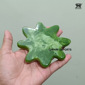 Exclusive Resin Craft Flower Burst <b>Coaster</b> Set Handmade Decorative Marble Pattern <b>Drink</b> Holders for Dining Table Decor - Product Image 1