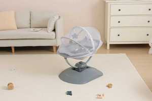 เก้าอี้โยกเด็กอัตโนมัติแบบมีรีโมทคอนโทรล สำหรับเด็กแรกเกิด ใช้ในห้องนั่งเล่น - Product Image 6