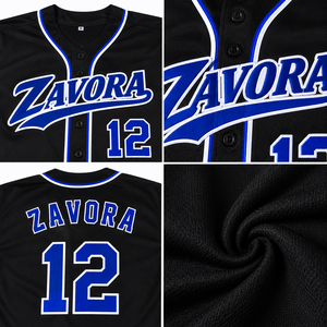 OEM Blue Black Custom Baseball Jersey Retro Streetwear V Neck Button <b>Shirt</b> <b>Y2K</b> Fashion Wholesale Private Label Sportswear Jersey - Product Image 4