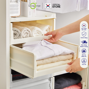 Korean Style Plastic Storage Drawers Three-Layer Injection Molded Clothing Organizer <b>Cabinet</b> Wardrobe Eco-Friendly - Product Image 6