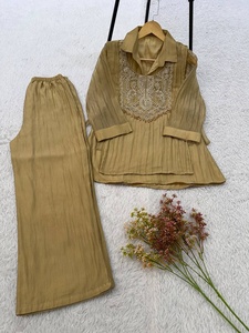 New Collection Casual <b>Ladies</b> Kurti Pant With <b>Shrug</b> for Party Wear Available at Affordable Price from India for Export - Product Image 4