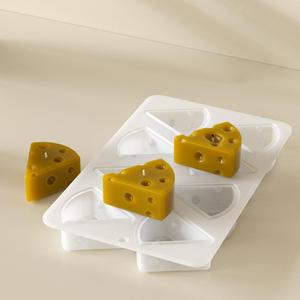 แม่พิมพ์ซิลิโคนสำหรับเทียนหอม รูปทรงแปดชิ้นชีส เทียนเครื่องประดับ เทียนเรซิ่นยิปซั่ม - Product Image 4