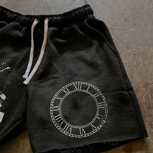 กางเกงขาสั้นผู้ชายวินเทจสำหรับฤดูร้อนผลิตจากผ้าฝ้าย100% ซักกรดและแสงแดดใส่โลโก้ได้ตามต้องการ - Product Image 3