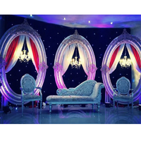 Derniers Panneaux Ovales pour Scène de Mariage, Panneau de Fond en Fibre de Verre, Design Impérial, Décoration de Scène, Durable, Taille Personnalisée, Vente en Gros