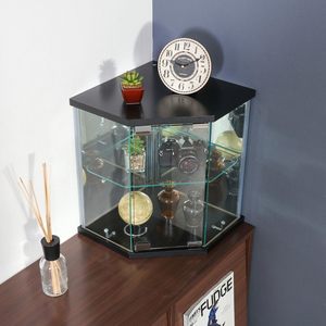 Gabinete de vidrio moderno, organizador de almacenamiento para sala de estar con luz para muebles para el hogar y uso en supermercados, en la parte superior de la pantalla, en la parte superior de la pantalla - Product Image 3