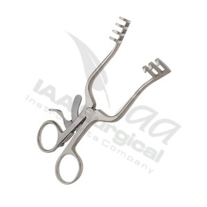 IAA SURGICAL INSTRUMENTS Rétracteur Cérébellaire Auto-Retenu Adson en Acier Inoxydable 4x4 à Pointes Aiguisées, Poignée Anneau, Manuel, CE - Product Image 1