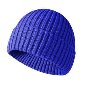 High Quality Custom Short <b>Skull</b> Cap <b>Beanie</b> Cuffless Winter Knitted <b>Beanie</b> with Designer Printing Logo on Sale in Pakistan - Product Image 4