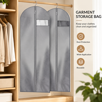 Sac de rangement pour vêtements, costumes et manteaux, en PVC transparent non tissé, anti-poussière, anti-humidité, personnalisable et réutilisable, directement de l'usine