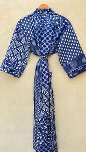 Jungle safari Women Cotton <b>Kimono</b> Robes <b>Jacket</b> Morning Tea Cotton Coat Bridesmaid bridal Robe Cotton Summer robe bathrobe Gift - Product Image 6